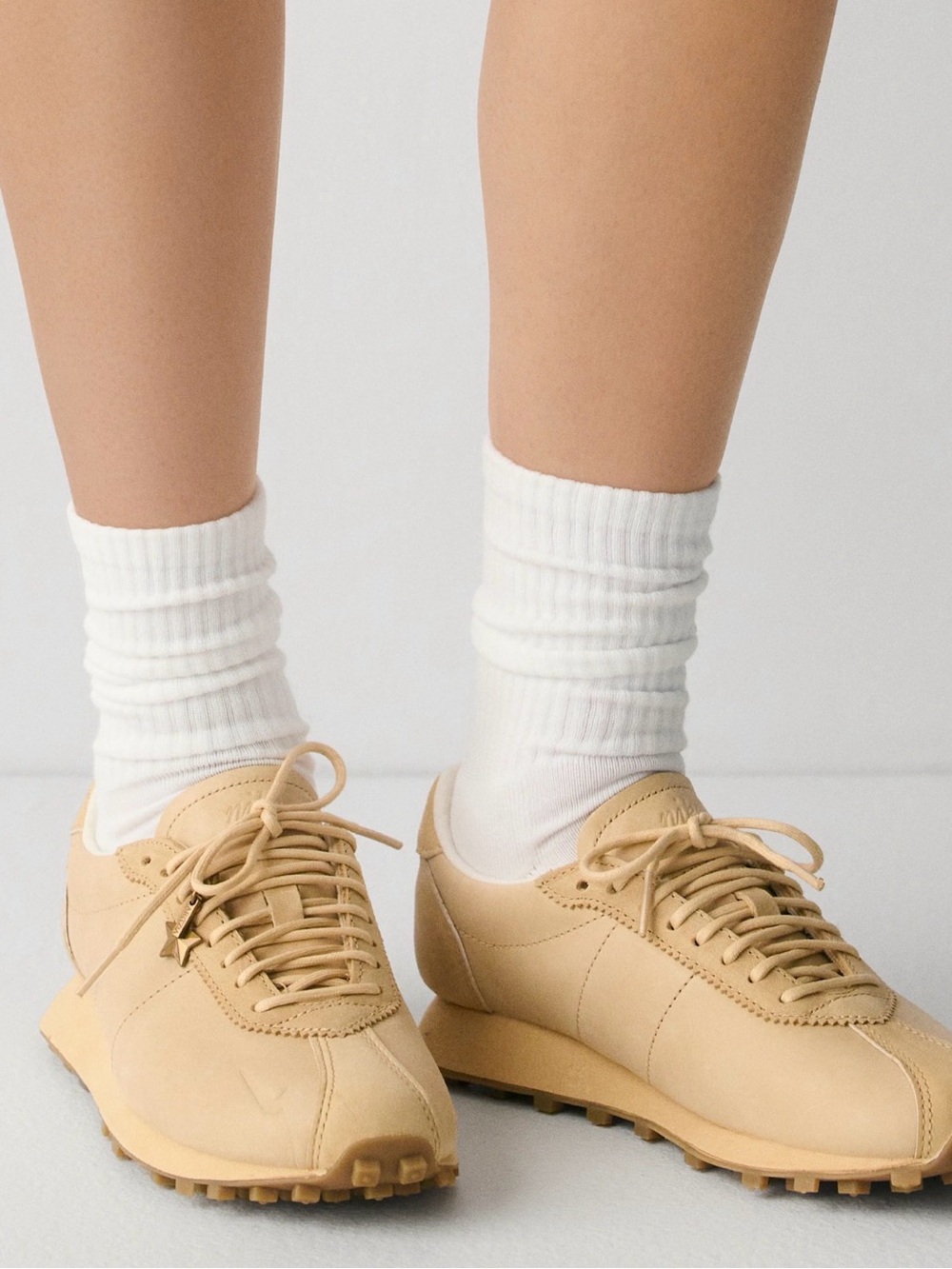 Nike Women’s Tan Leather Retro Runner Sneakers